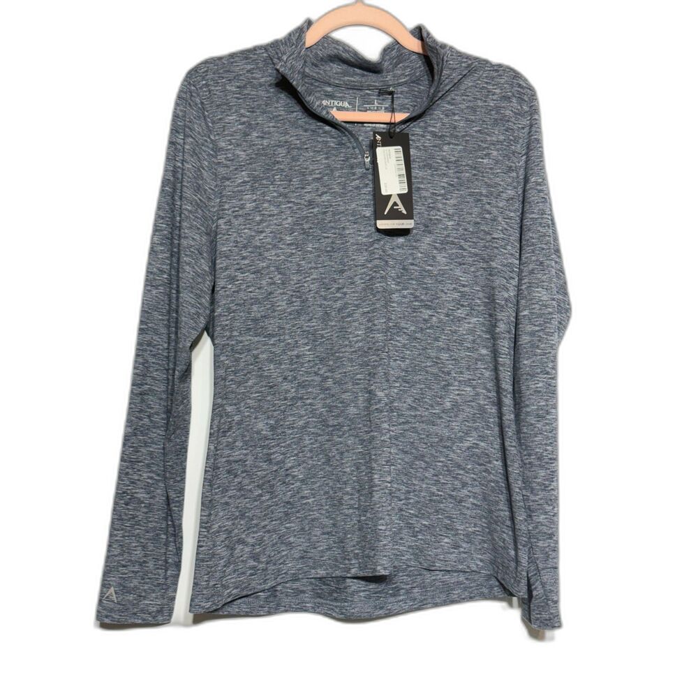 Antigua Women's Daybreak 1/4 Zip Pullover - Navy - Large NWT